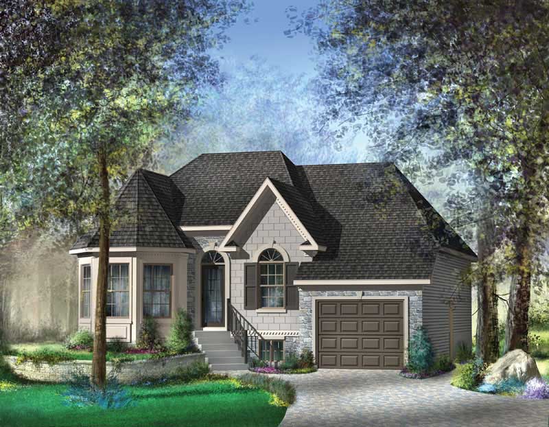 2-Bedroom, 1132 Sq Ft European Home Plan - 157-1566 - Main Exterior