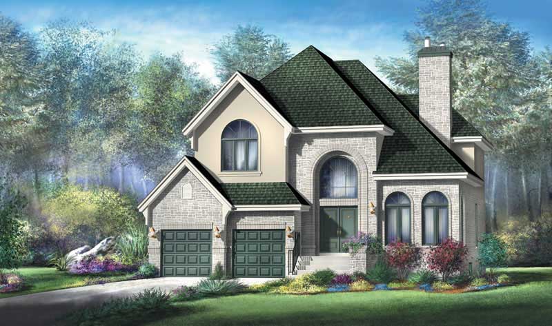 3-Bedroom, 2582 Sq Ft European Home Plan - 157-1576 - Main Exterior