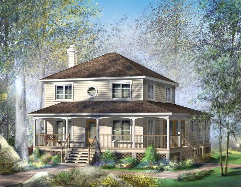 3-Bedroom, 1830 Sq Ft Country Home Plan - 157-1620 - Main Exterior
