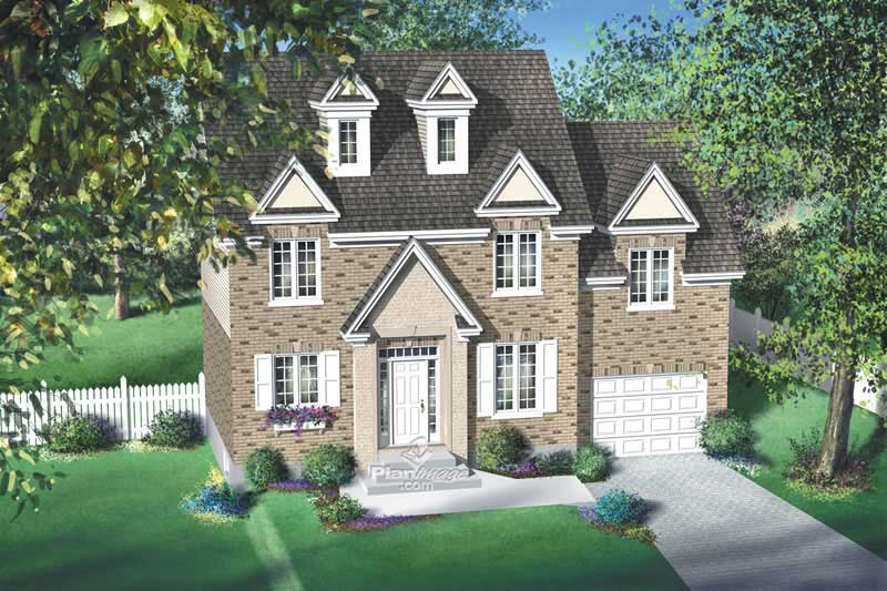 3-Bedroom, 1652 Sq Ft Multi-Level House Plan - 157-1641 - Front Exterior