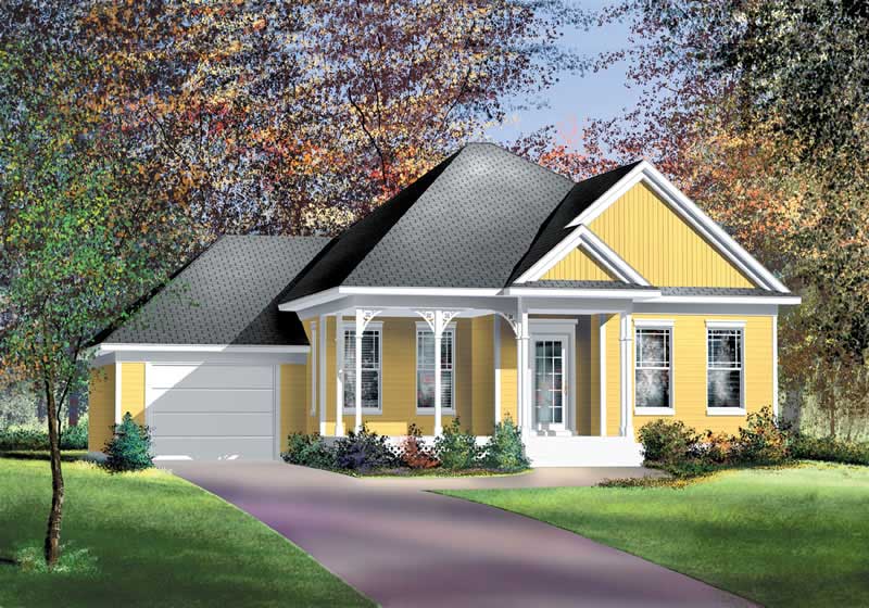 3-Bedroom, 1435 Sq Ft Ranch Home Plan - 157-1658 - Main Exterior