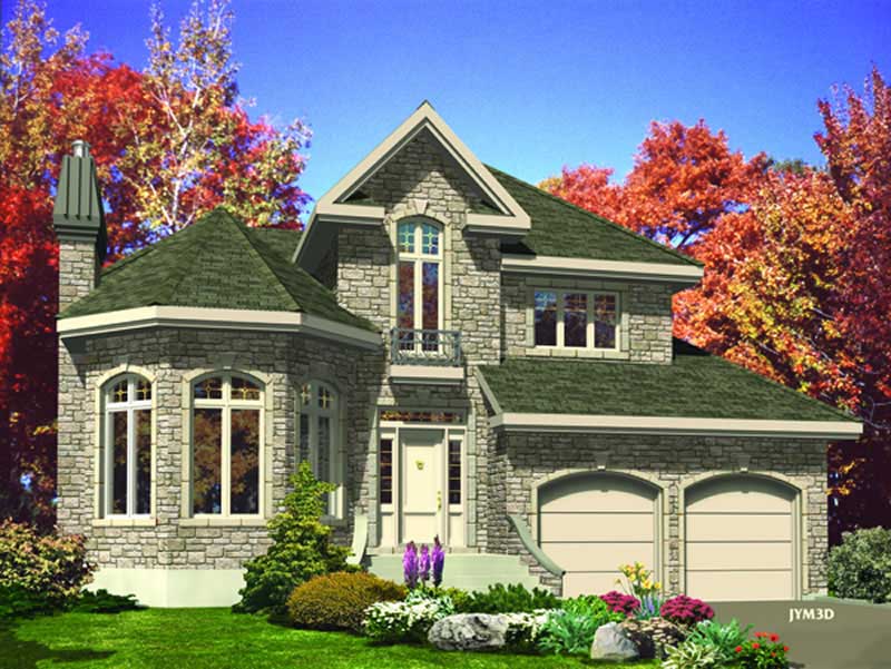 3-Bedroom, 2118 Sq Ft European Home Plan - 158-1011 - Main Exterior