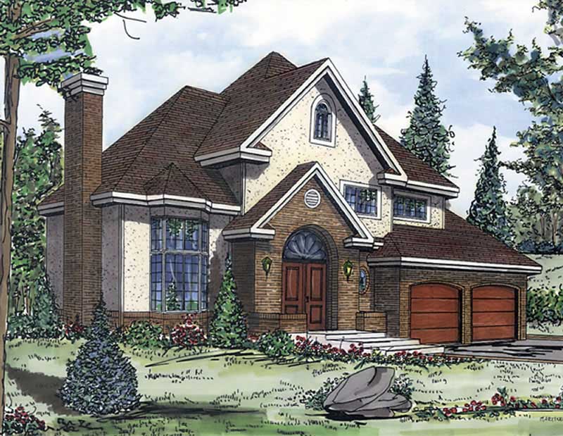3-Bedroom, 2155 Sq Ft European Home Plan - 158-1049 - Main Exterior