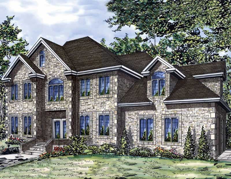 4-Bedroom, 2770 Sq Ft European Home Plan - 158-1068 - Main Exterior
