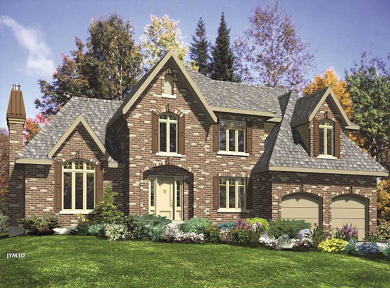 4-Bedroom, 2455 Sq Ft European Home Plan - 158-1081 - Main Exterior