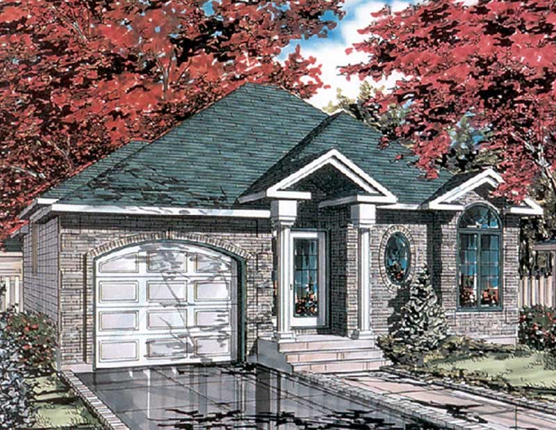 2-Bedroom, 952 Sq Ft Bungalow House Plan - 158-1121 - Front Exterior