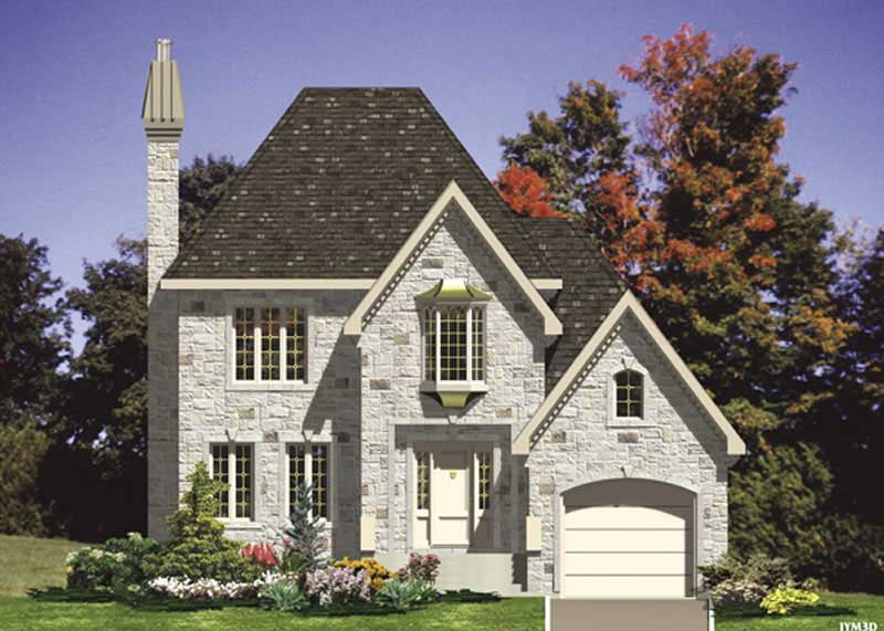 3-Bedroom, 1404 Sq Ft European Home Plan - 158-1136 - Main Exterior