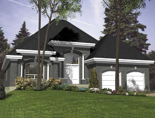 2-Bedroom, 1325 Sq Ft European Home Plan - 158-1157 - Main Exterior