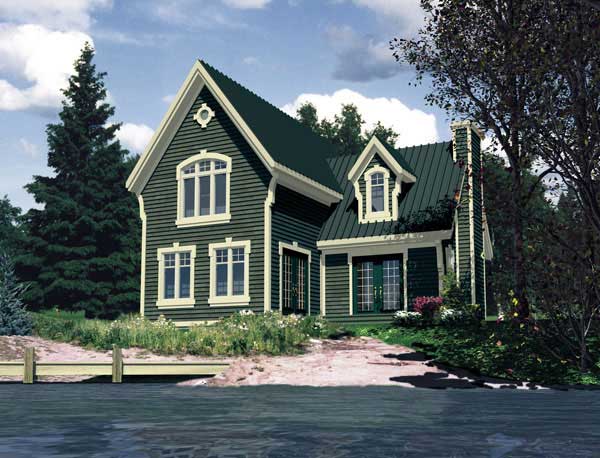3-Bedroom, 1871 Sq Ft Country House Plan - 158-1190 - Front Exterior