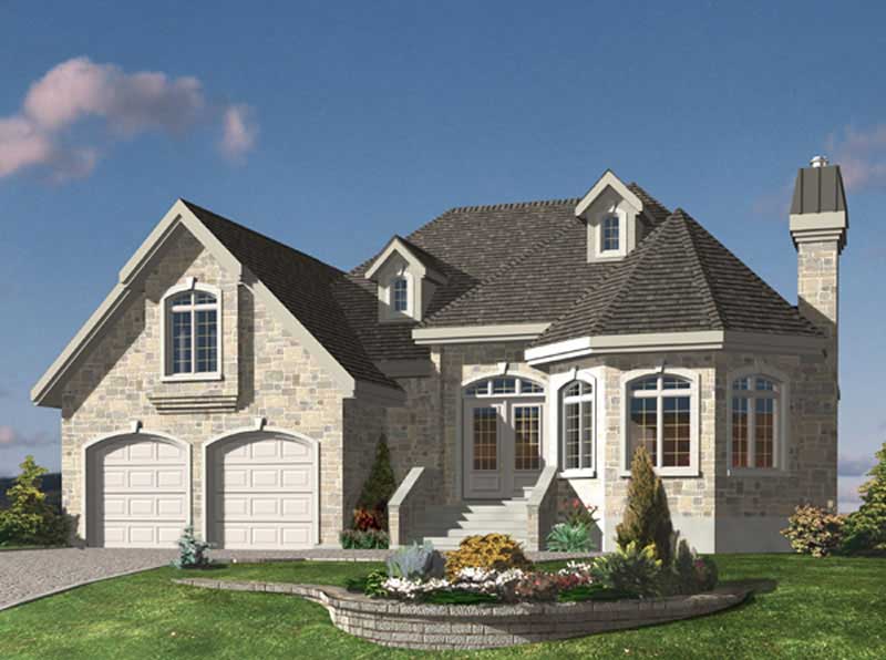 2-Bedroom, 1329 Sq Ft European Home Plan - 158-1198 - Main Exterior