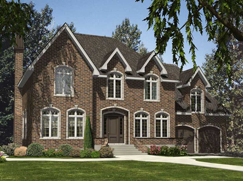 4-Bedroom, 2818 Sq Ft Contemporary House Plan - 158-1202 - Front Exterior