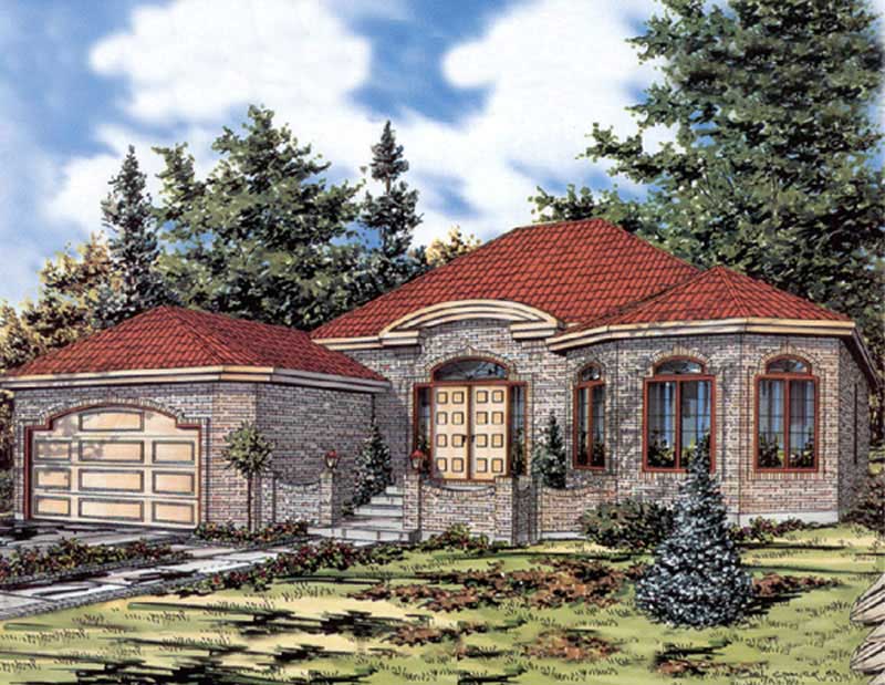 2-Bedroom, 1767 Sq Ft Bungalow Home Plan - 158-1228 - Main Exterior