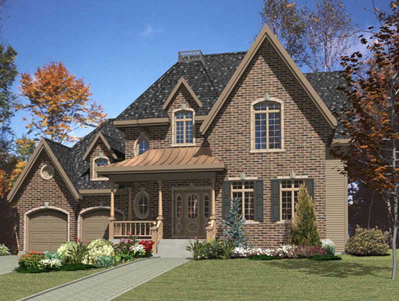 1-Bedroom, 2148 Sq Ft Victorian Home Plan - 158-1229 - Main Exterior