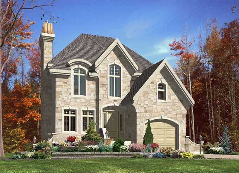 3-Bedroom, 1624 Sq Ft European Home Plan - 158-1232 - Main Exterior