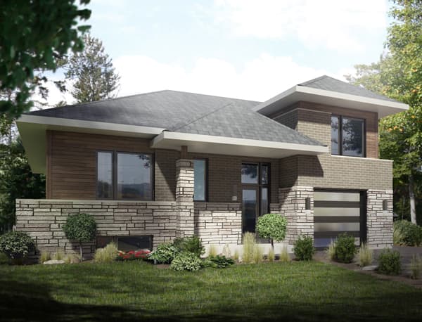 3-Bedroom, 1684 Sq Ft Bungalow House Plan - 158-1259 - Front Exterior