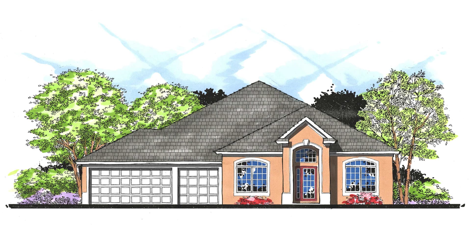4-Bedroom, 2390 Sq Ft Mediterranean Home Plan - 159-1006 - Main Exterior