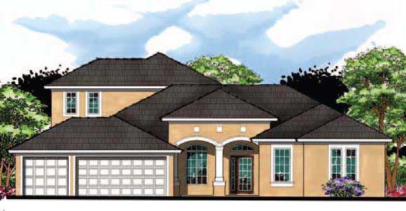 4-Bedroom, 3036 Sq Ft European House Plan - 159-1016 - Front Exterior