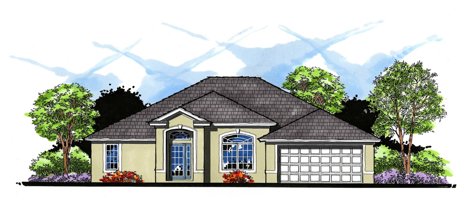 3-Bedroom, 1779 Sq Ft European House Plan - 159-1106 - Front Exterior