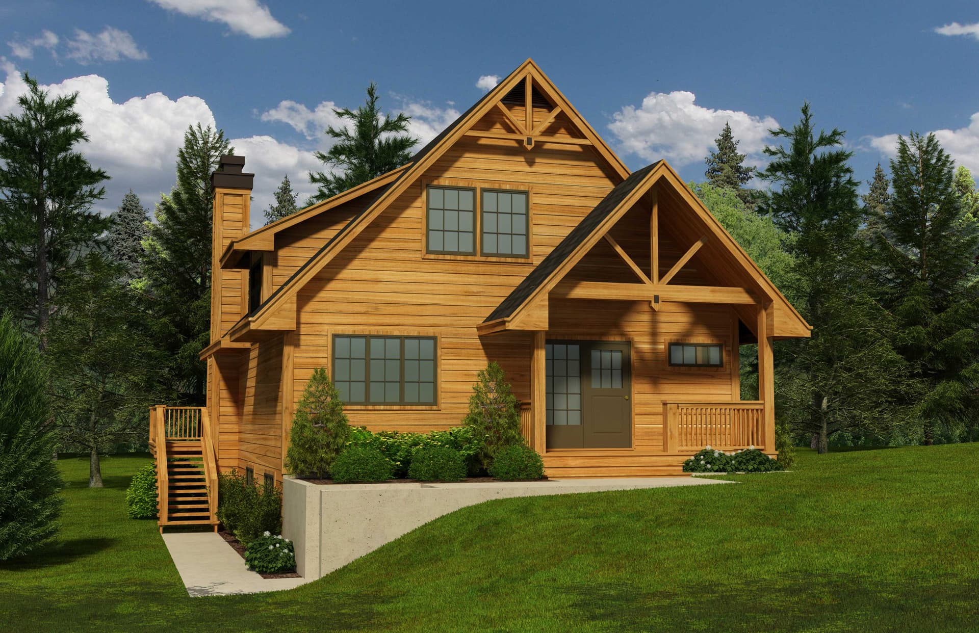 5-Bedroom, 1662 Sq Ft Craftsman House Plan - 160-1002 - Front Exterior