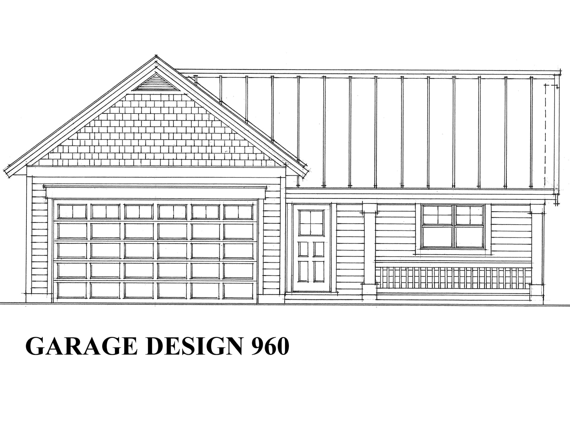 RV + Car, 960 Sq Ft Garage Home Plan - 160-1008 - Main Exterior