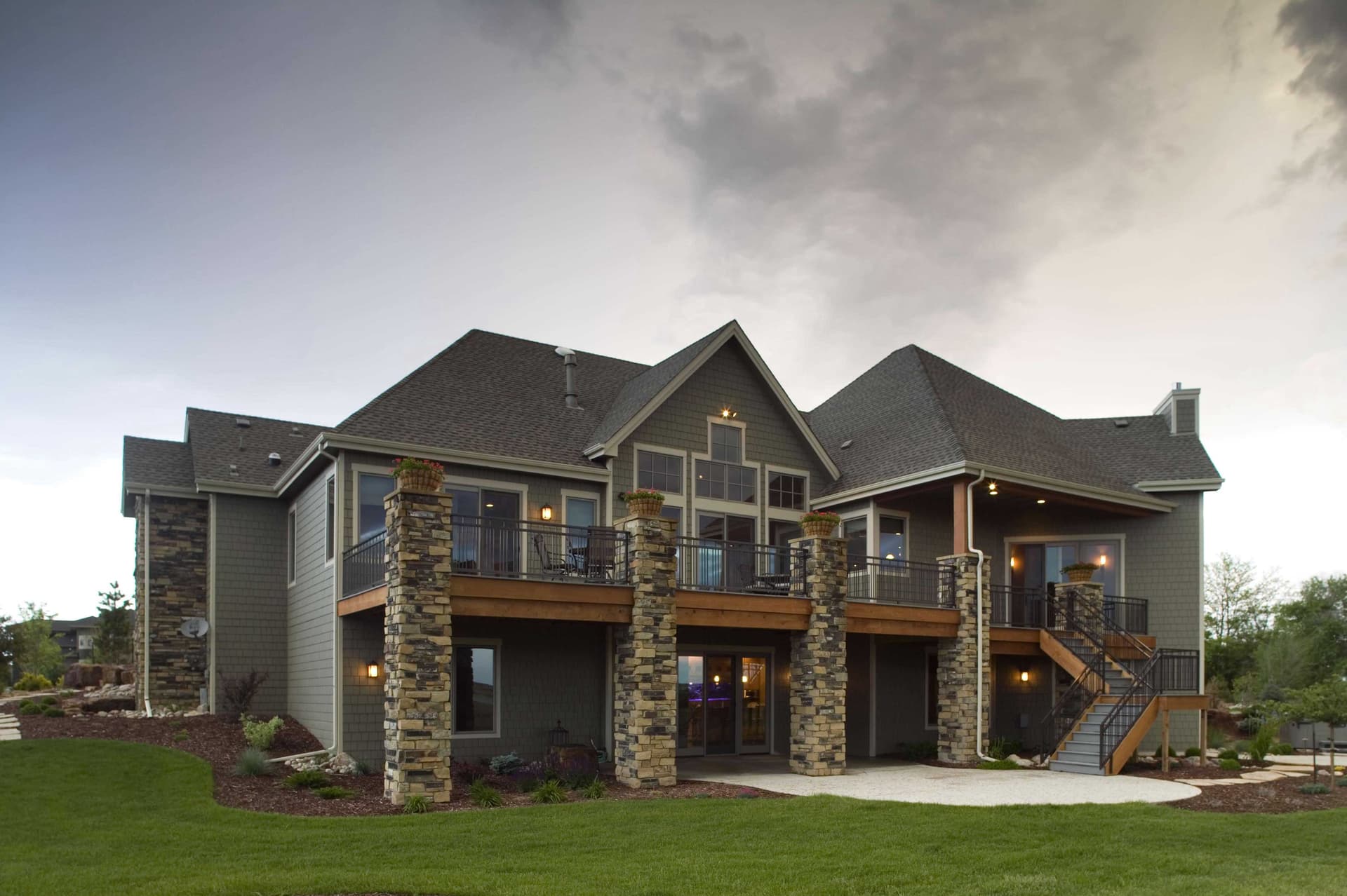 Home Plan Rear Elevation