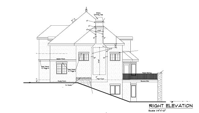 Home Plan Right Elevation