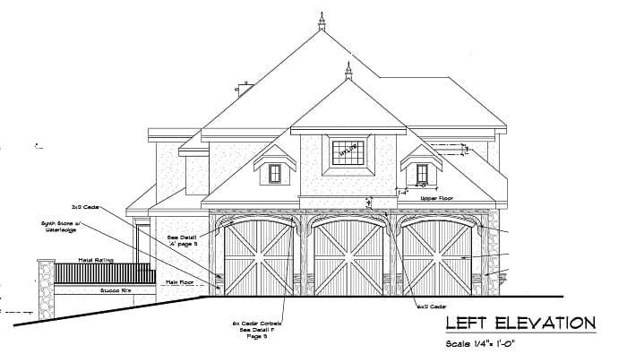 Home Plan Left Elevation
