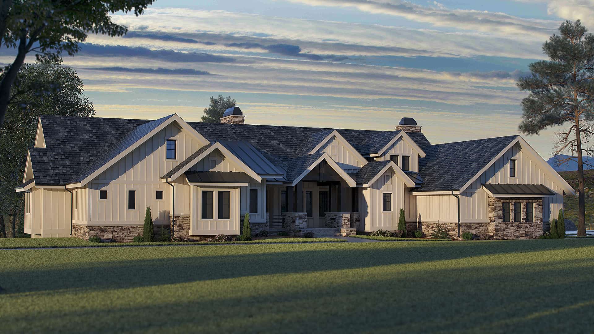 4-Bedroom, 4679 Sq Ft Craftsman House - Plan #161-1112 - Front Exterior