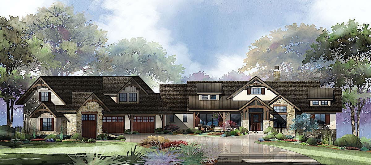 2–4-Bedroom, 2609 Sq Ft Ranch Home - Plan #161-1132 - Main Exterior