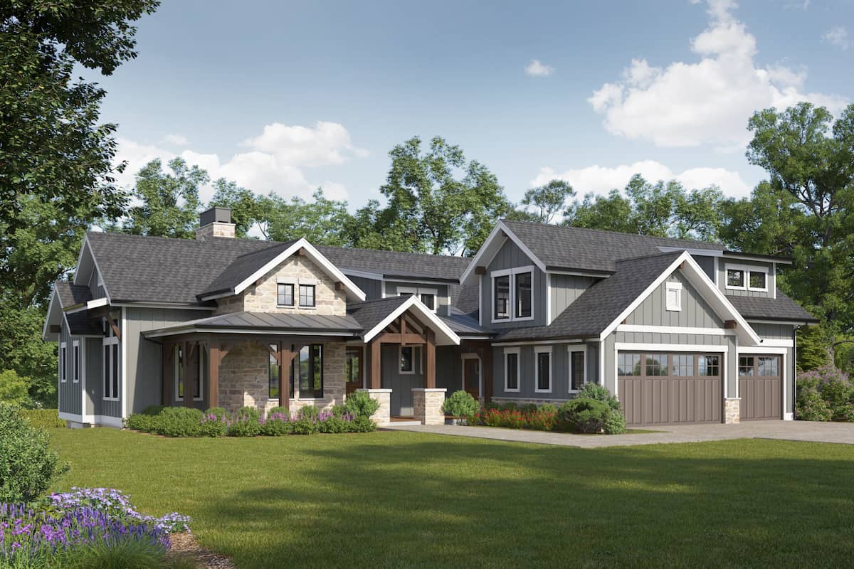 2–4-Bedroom, 2042–3493 Sq Ft Ranch House - Plan #161-1157 - Front Exterior