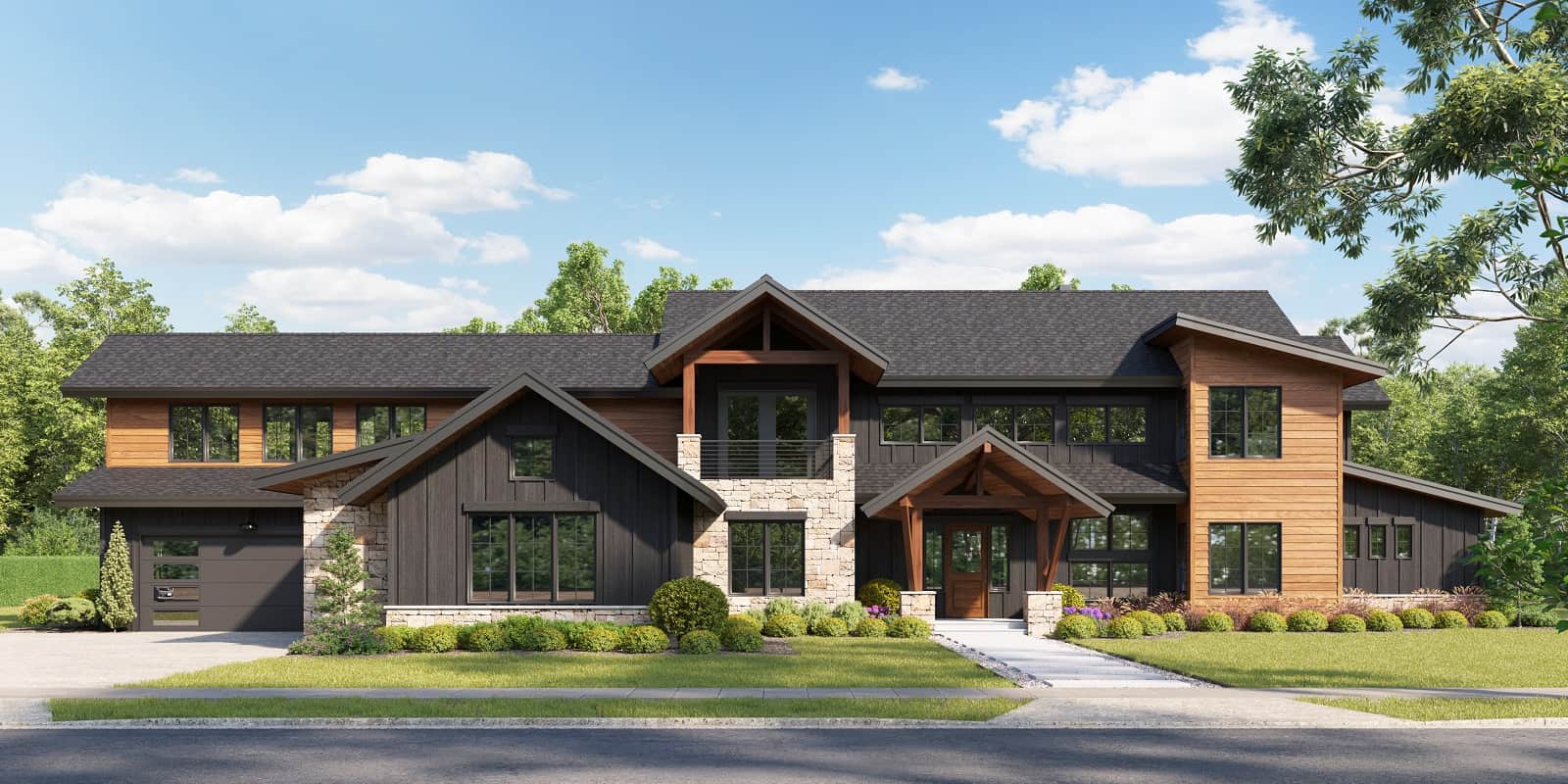 Contemporary Home Plan - 5 Bedrms, 4.5 Baths - 5636 Sq Ft - #161-1218