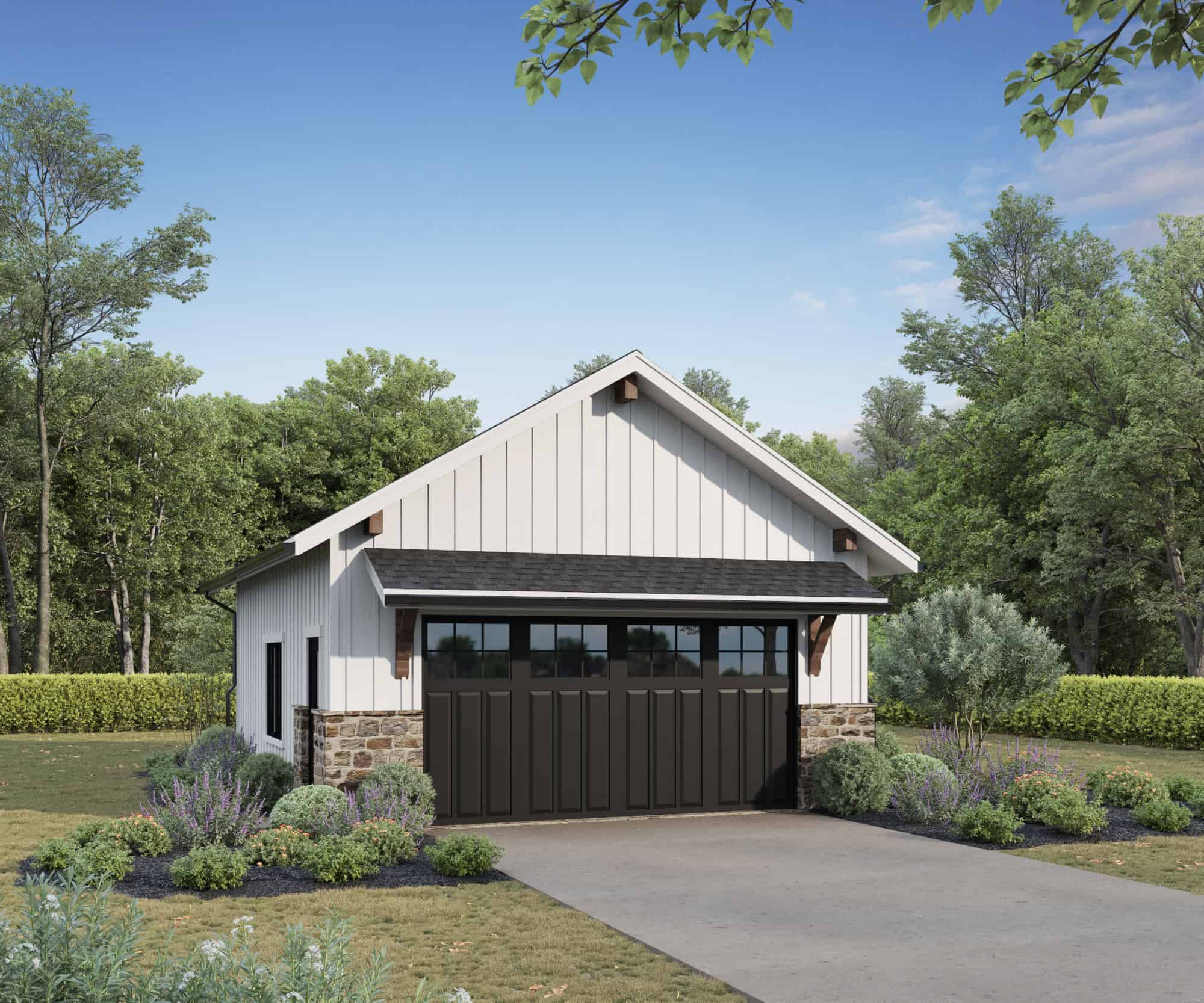 800 Sq Ft Garage House Plan - 161-1243 - Front Exterior