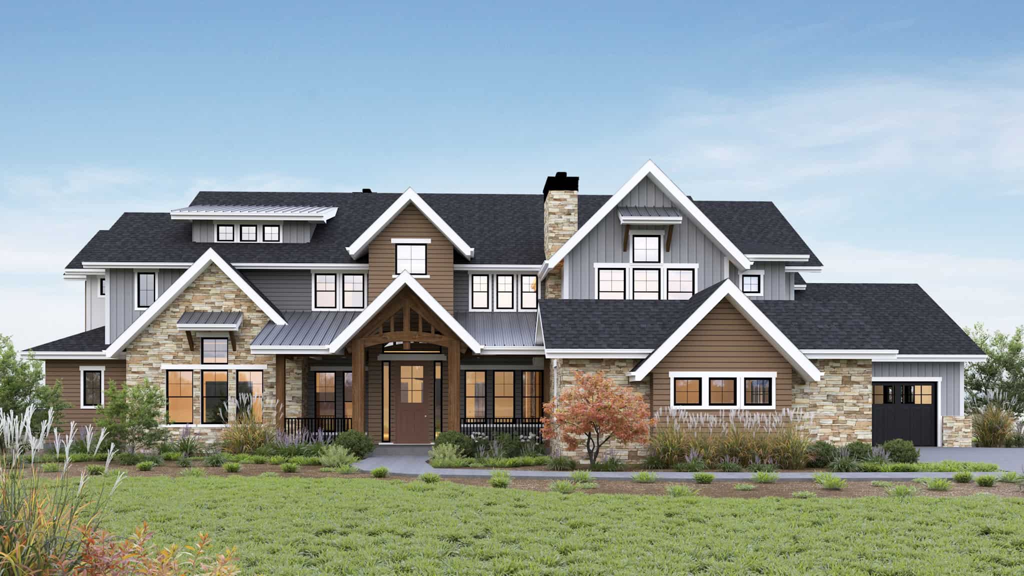 Rustic House Plan - 6-7 Bedrms, 8 Baths - 5603-7577 Sq Ft - #161-1245