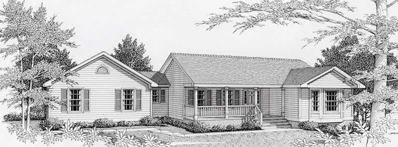 4-Bedroom, 2441 Sq Ft Country House Plan - 162-1010 - Front Exterior