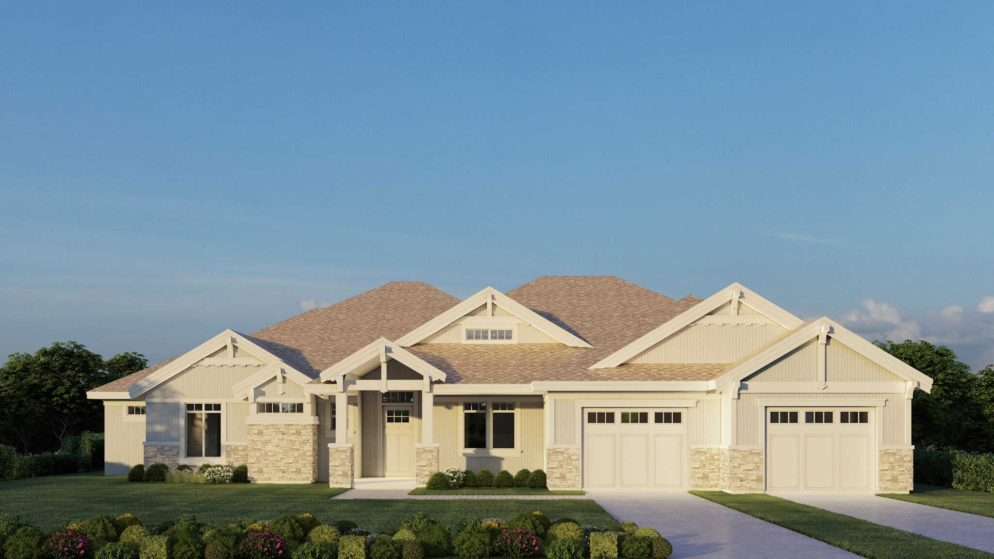 Craftsman Home Plan - 2 Bedrms, 2.5 Baths - 2660 Sq Ft - #162-1115