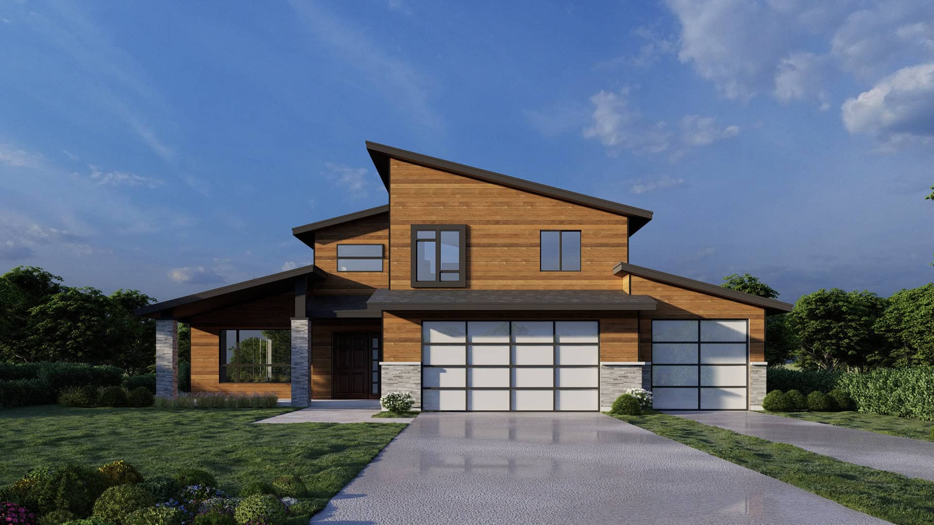 Contemporary Home Plan - 5 Bedrms, 2.5 Baths - 2787 Sq Ft - #162-1117