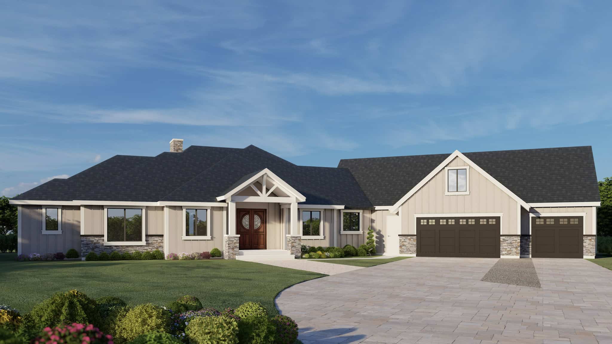 Craftsman House Plan - 5 Bedrms, 3 Baths - 3285 Sq Ft - #162-1120