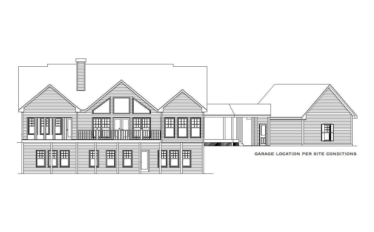 Home Plan Rear Elevation
