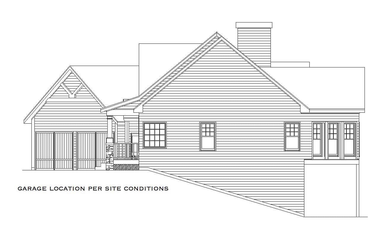 Home Plan Right Elevation