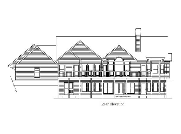 Home Plan Rear Elevation