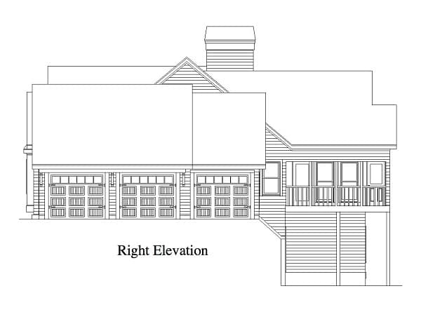 Home Plan Right Elevation