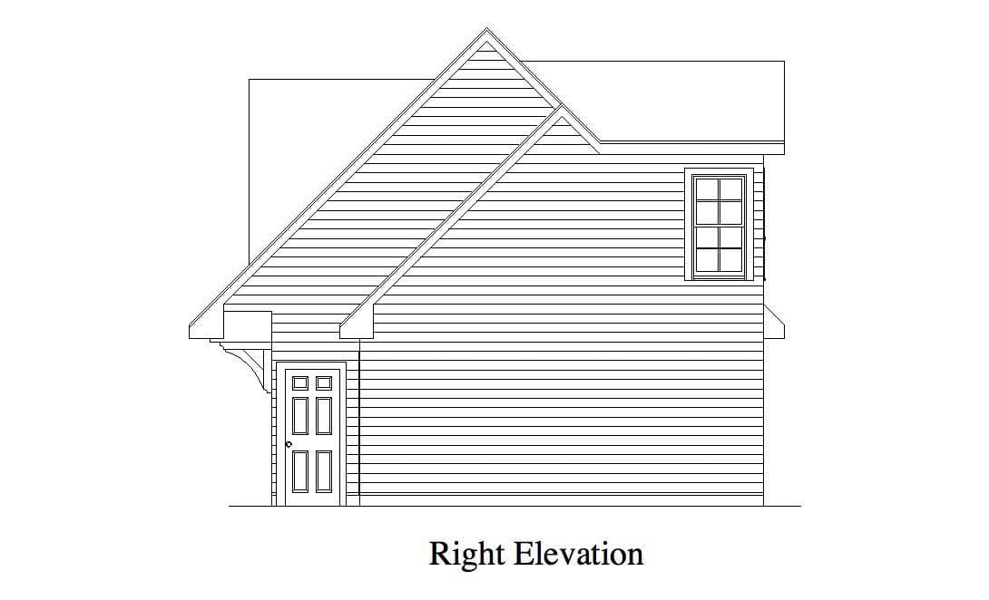 Home Plan Right Elevation