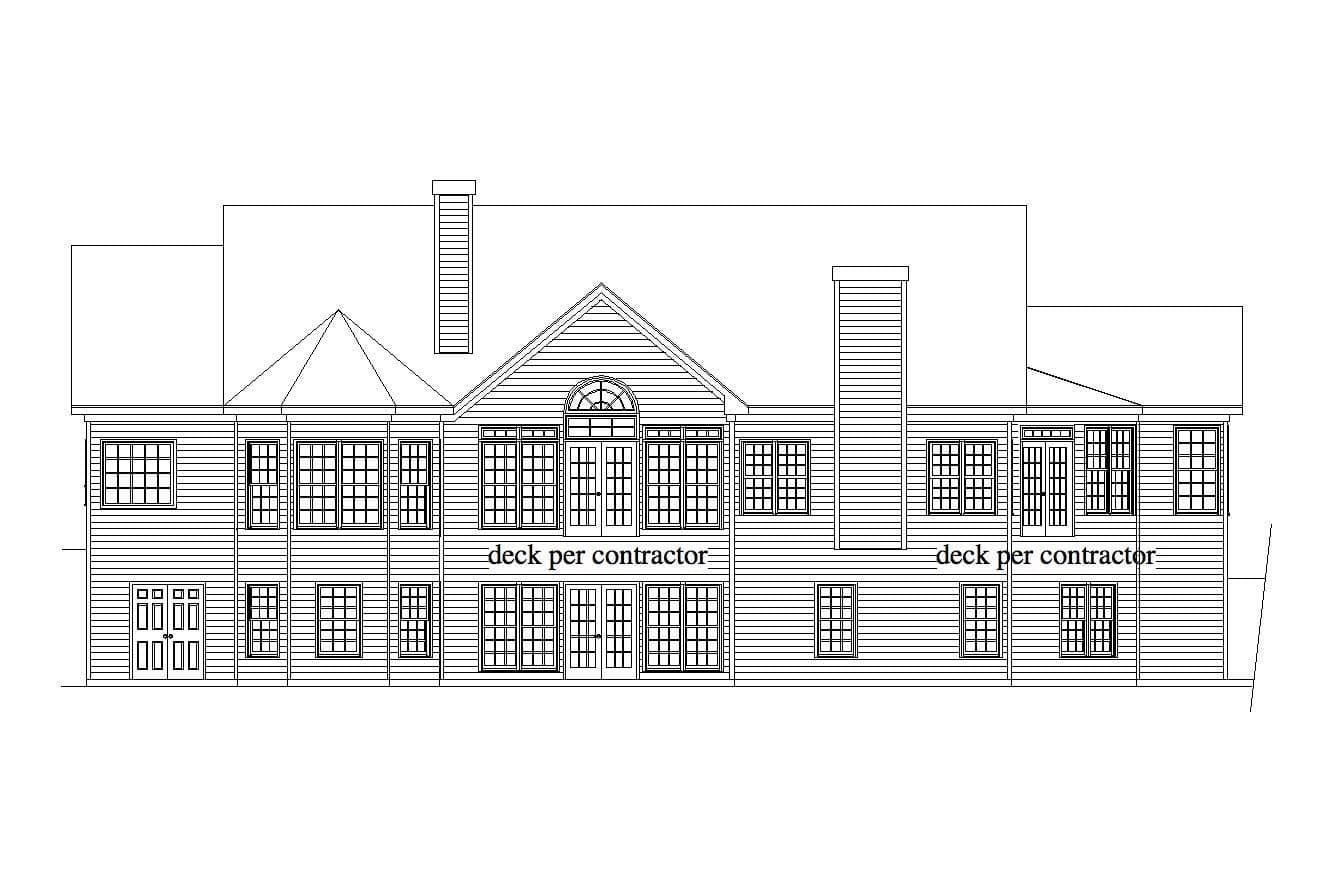 Home Plan Rear Elevation