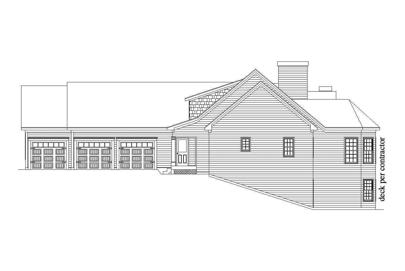 Home Plan Right Elevation