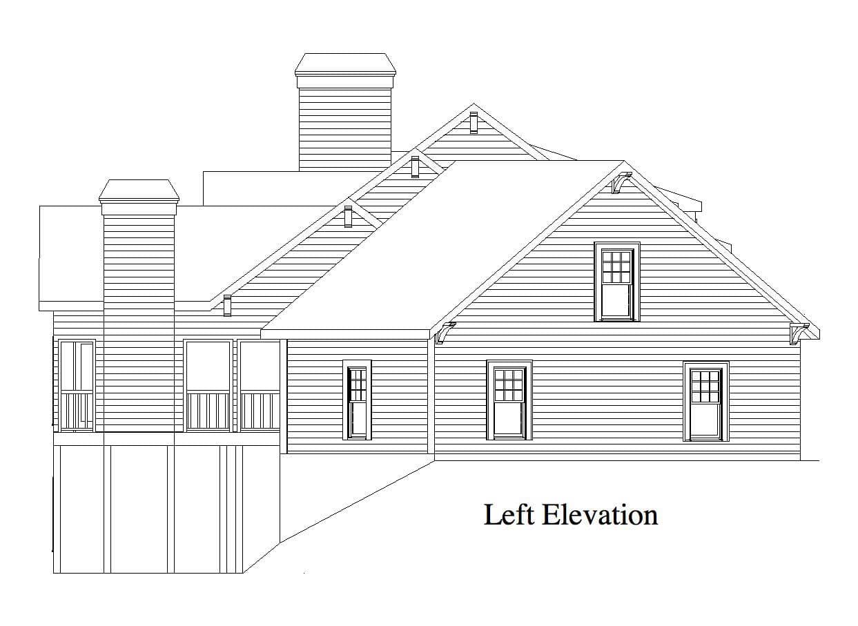 Home Plan Left Elevation