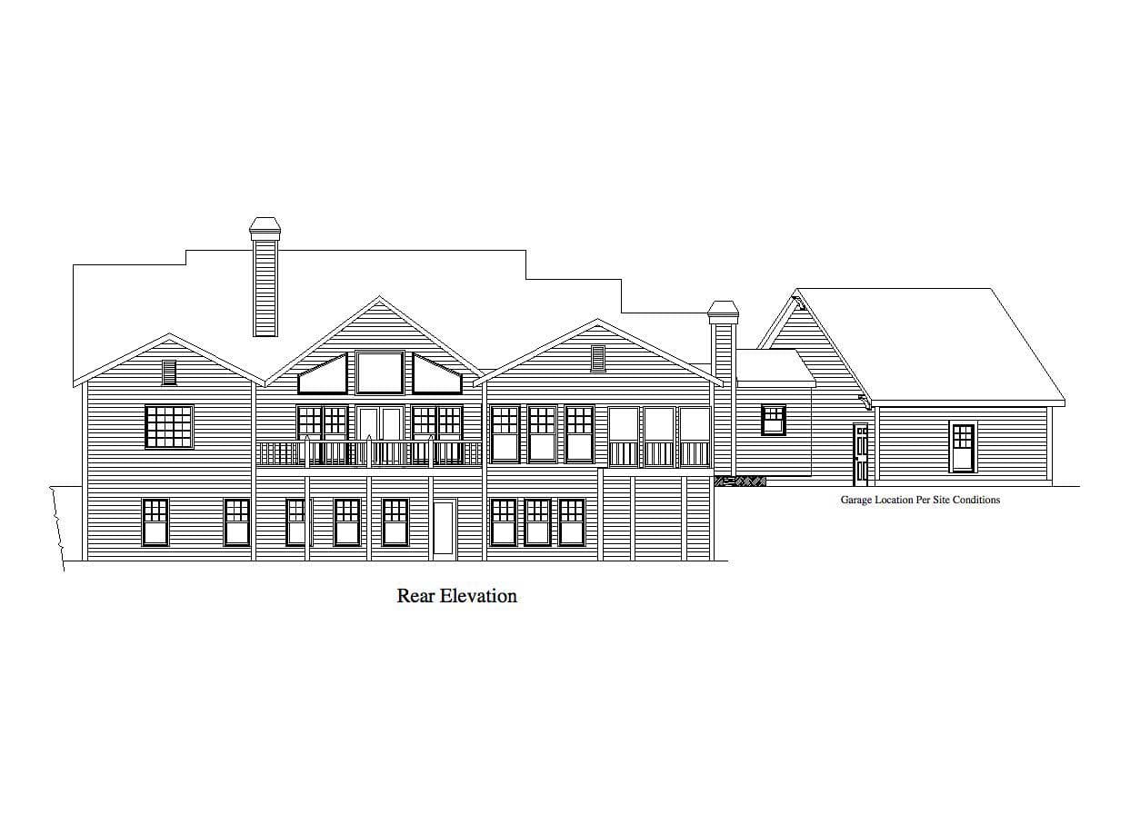 Home Plan Rear Elevation