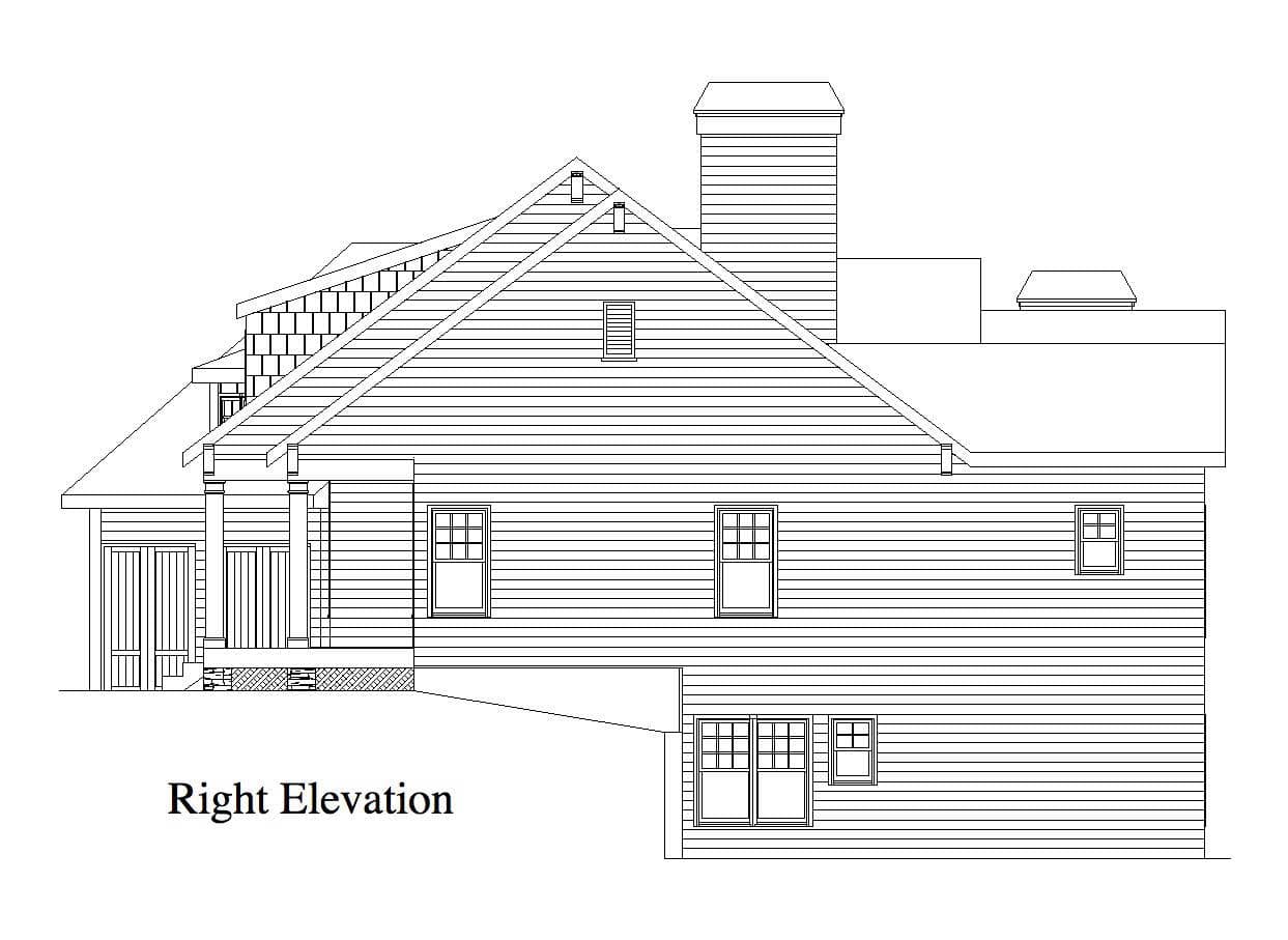 Home Plan Right Elevation