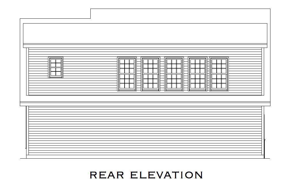 Home Plan Rear Elevation