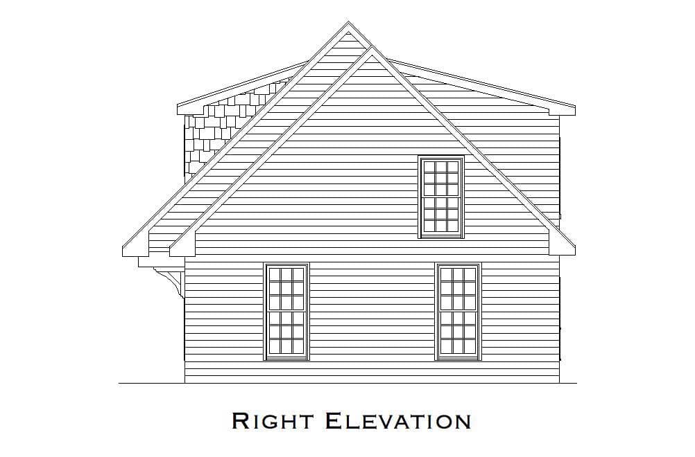 Home Plan Right Elevation