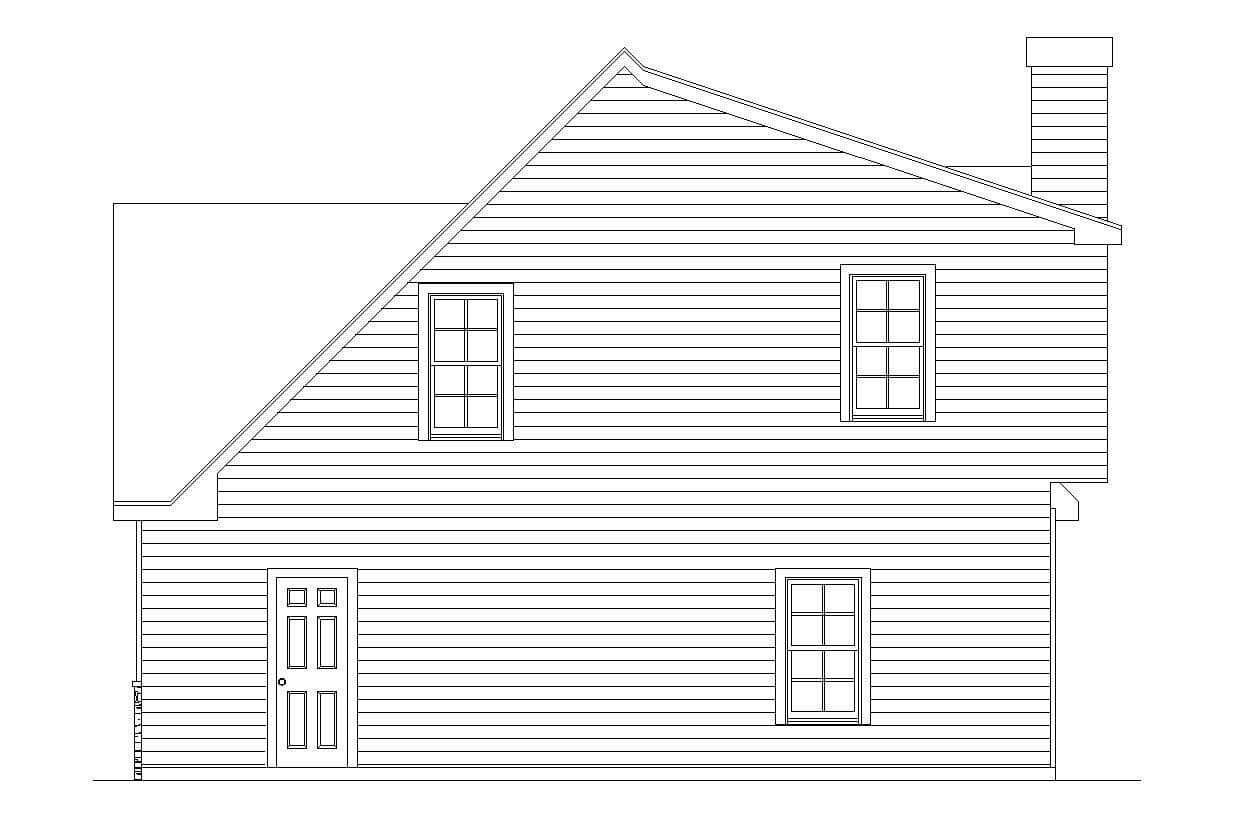 Home Plan Right Elevation